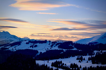 snowy mountain at daytime thumbnail