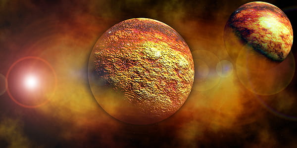 two planets illustration thumbnail