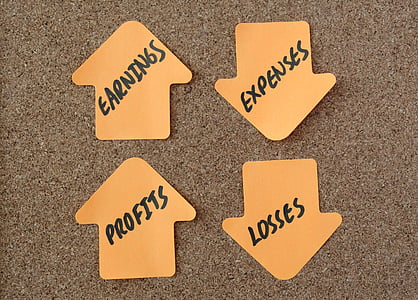 four earning, expenses, profits, losses cards thumbnail