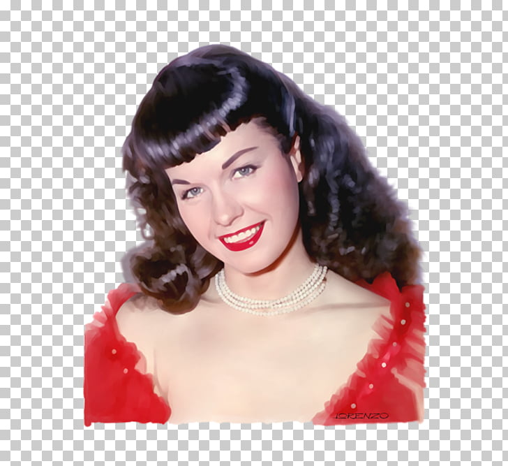 The Notorious Bettie Page Pin Up Girl Bangs Female Model Png