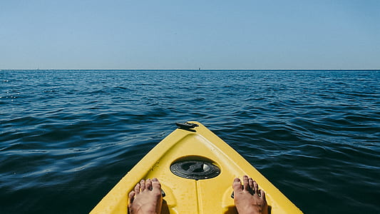 person riding yellow boat thumbnail