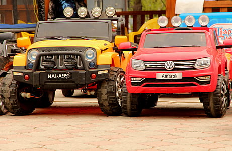 children's red and yellow ride-on toys thumbnail