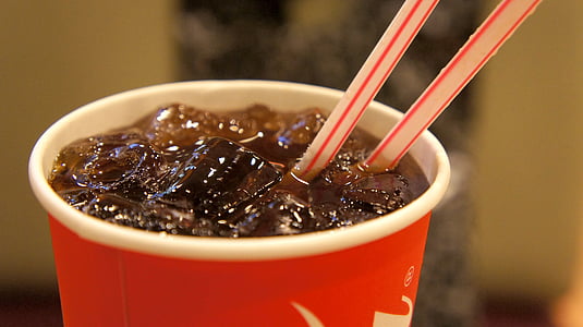Coke soda with 2 straws thumbnail