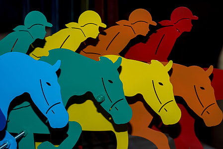 four horse back riding plastic toys thumbnail