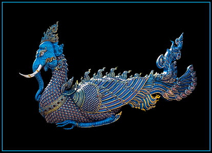 blue and brown bird figure thumbnail