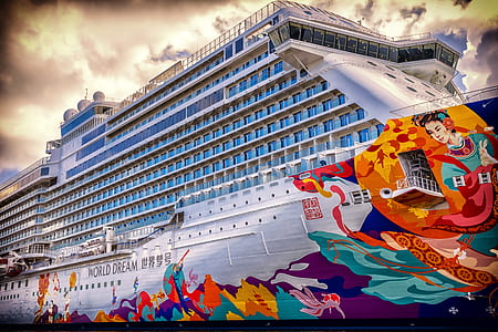 white cruise ship on the seat thumbnail