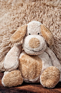 white and brown dog plush toy thumbnail