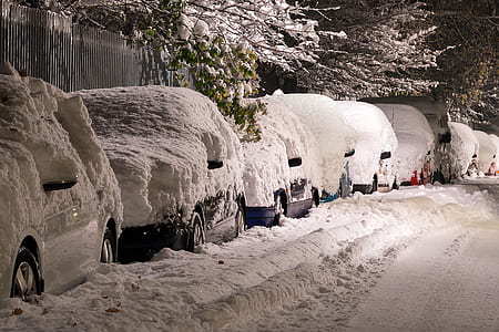 cold, snow, cars, road thumbnail