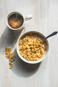 corn cereals with milk in bowl thumbnail