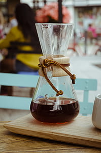 selective focus photography of pour coffeemaker on tray thumbnail