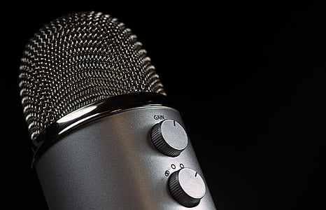 gray condenser microphone with black background thumbnail