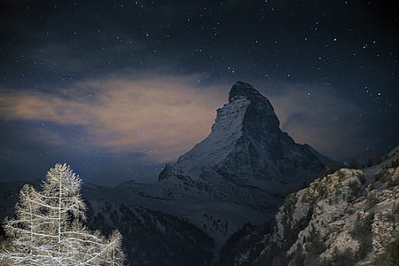 mountain covered with snow thumbnail