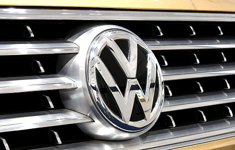 gray Volkswagen grille in close-up photo thumbnail