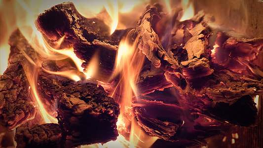 closeup photo burning wood thumbnail