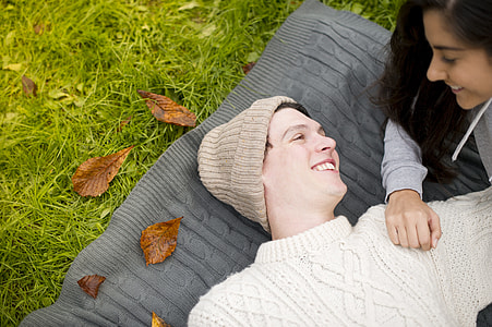 man wearing brown sweatshirt and brown knit cap thumbnail