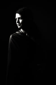 grayscale photo of smiling woman thumbnail