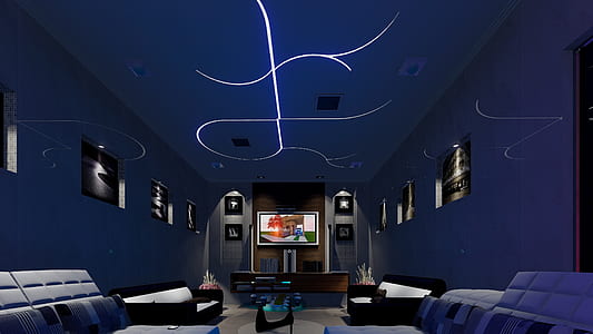 photo of empty room with flat screen TV thumbnail