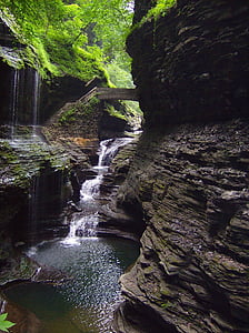 stone bridge in linking waterfalls thumbnail
