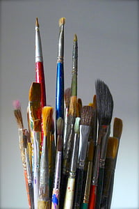 closeup photo of paint brush lot thumbnail