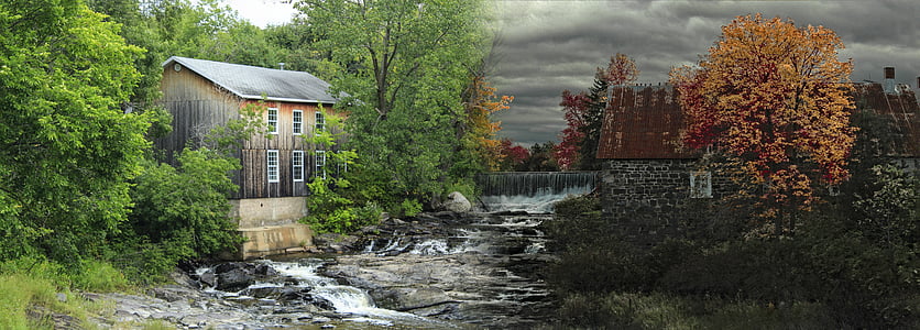 brown wooden house near river surrounded by green trees during faytime thumbnail