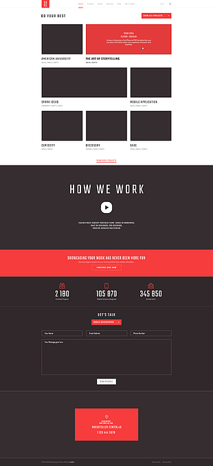 SAGE black and red PSD website Template psd file