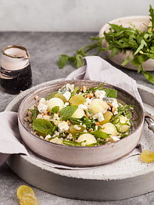 vegetable dish on gray bowl thumbnail