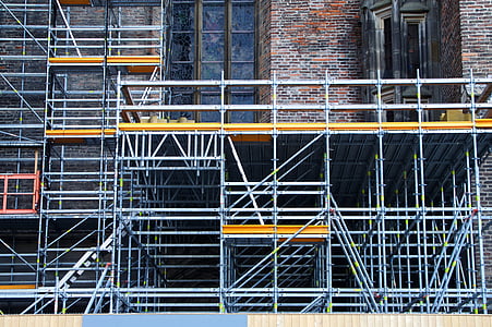 scaffolding near bricked building thumbnail