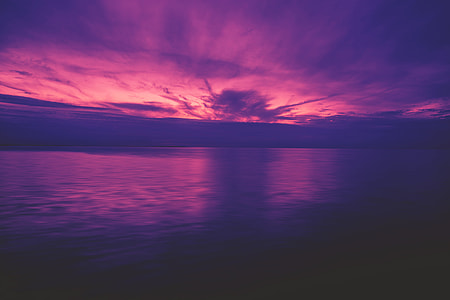 Ocean sunset with vibrant colours thumbnail