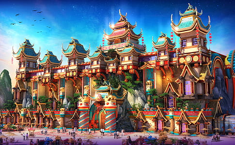 multicolored castle illustration thumbnail