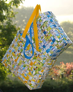blue and orange tote bags thumbnail