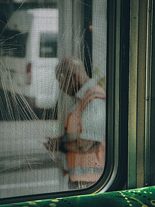window, public transport, man, scratched thumbnail
