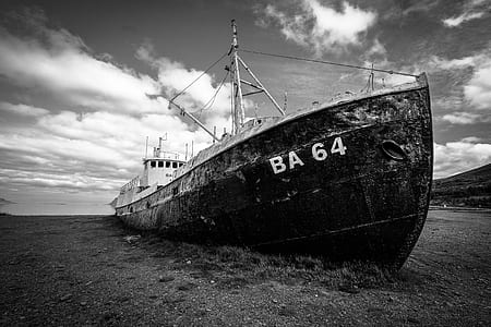 sea, black-and-white, sky, beach thumbnail