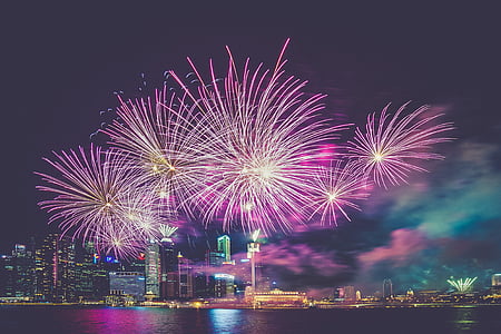 fireworks above buildings thumbnail