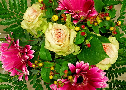 close-up photography of red and yellow flowers in blooms thumbnail