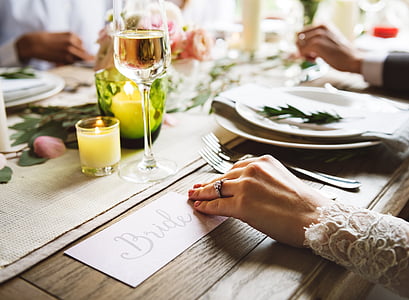white ceramic plates and silver forks thumbnail