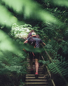 man climbing at stairs thumbnail