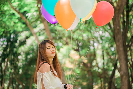 nature, woman, forest, trees thumbnail