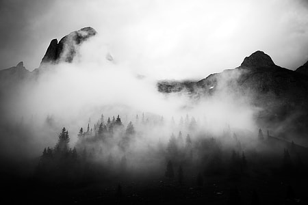 Fog and Mist over the mountains in Gemeinde Annaberg Lungotz Austria thumbnail