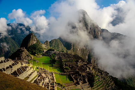 mountain covered by white clouds thumbnail