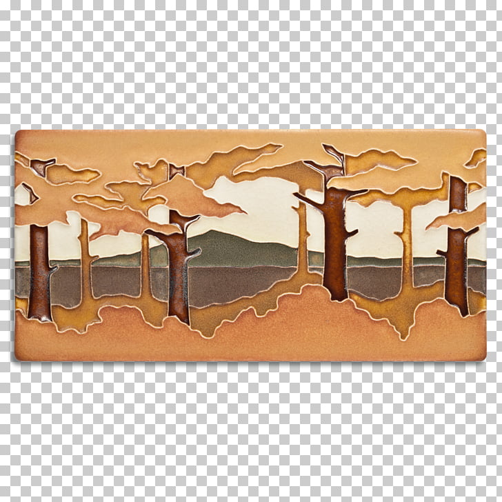 Tile Art Ceramic Table Tree Autumn Landspace Png Clipart Free