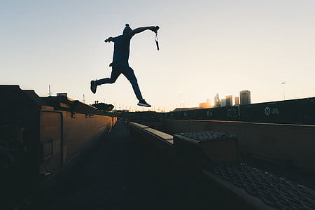 silhouette of jumping man thumbnail