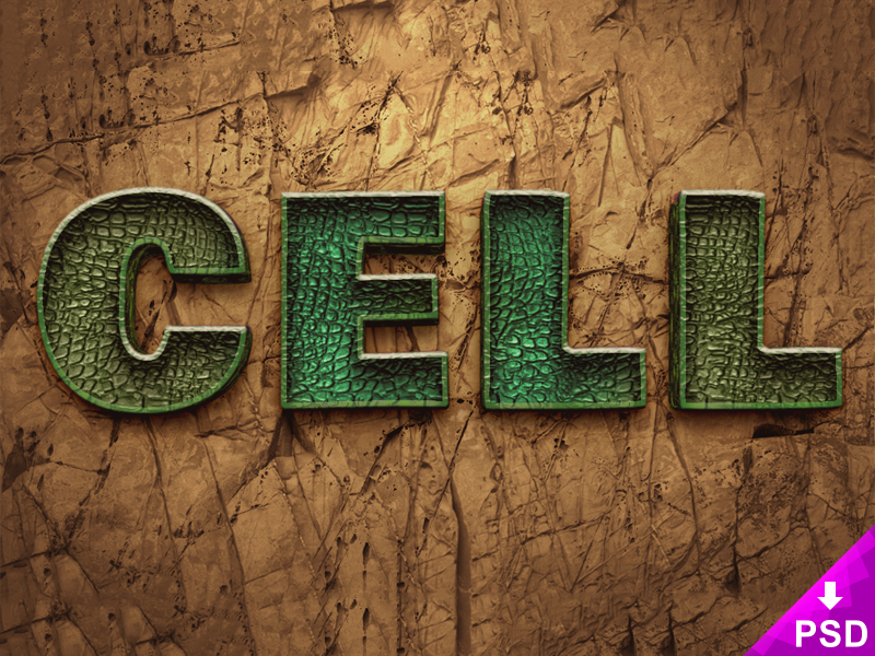 3D Reptile Layer Style psd file