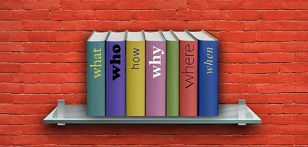 book of question on floating shelf thumbnail