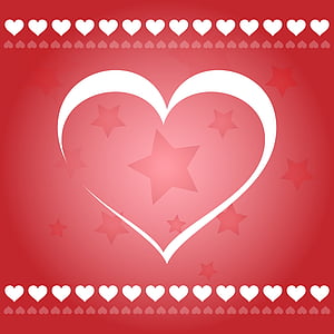 red and white heart and star wallpaper thumbnail
