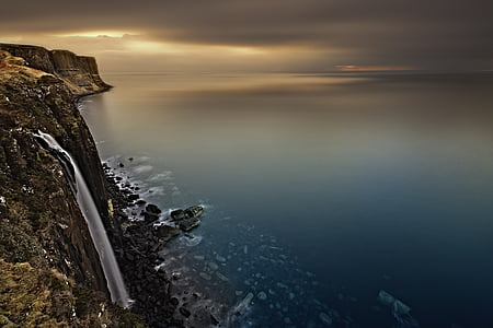 timelapse photography of waterfall thumbnail