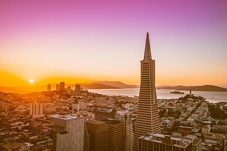 city buildings during sunset thumbnail