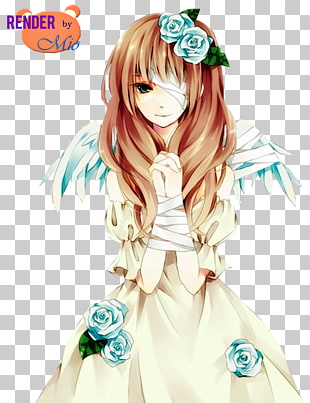Anime Brown Hair Female Manga Anime Girl Angel Png Clipart Free