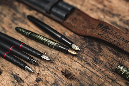 Close up view of a fountain pens thumbnail