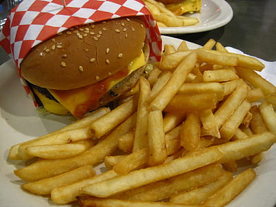 french fries and hamburger thumbnail