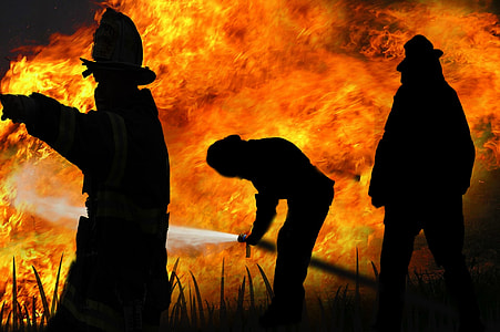 silhouette of firemen thumbnail